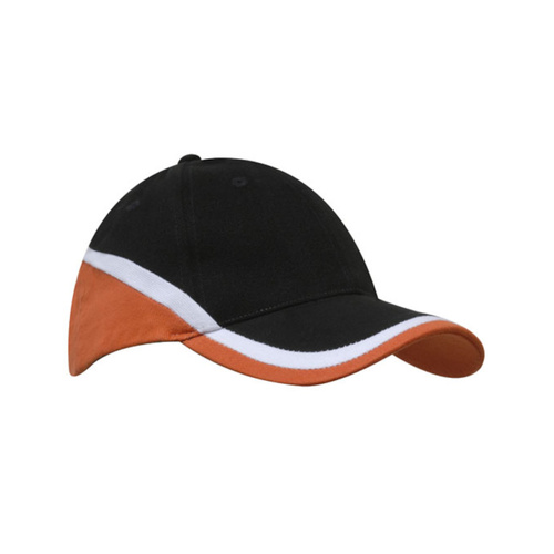 WORKWEAR, SAFETY & CORPORATE CLOTHING SPECIALISTS Brushed Heavy Cotton Tri-Coloured Cap