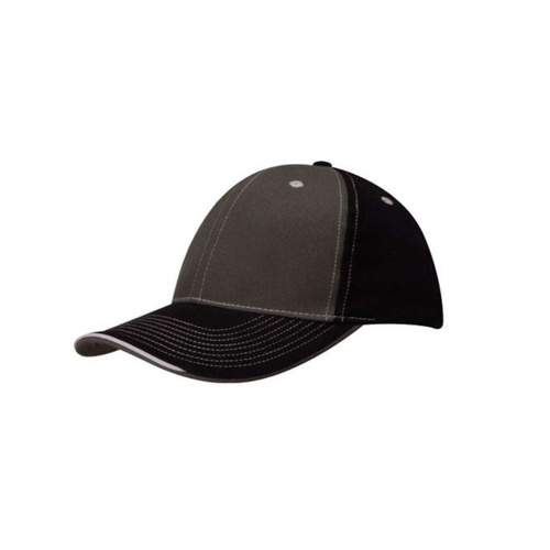 WORKWEAR, SAFETY & CORPORATE CLOTHING SPECIALISTS Brushed Heavy Cotton Two Tone Cap w/ Open Lip Sandwich