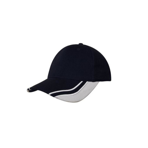 WORKWEAR, SAFETY & CORPORATE CLOTHING SPECIALISTS - Brushed Heavy Cotton Cap with Curved Peak Inserts