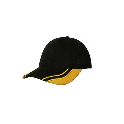 WORKWEAR, SAFETY & CORPORATE CLOTHING SPECIALISTS Brushed Heavy Cotton Cap with Curved Peak Inserts