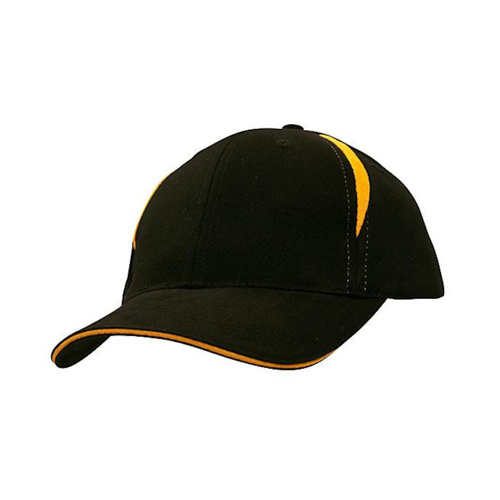WORKWEAR, SAFETY & CORPORATE CLOTHING SPECIALISTS Brushed Heavy Cotton Cap with Crown Inserts & Sandwich