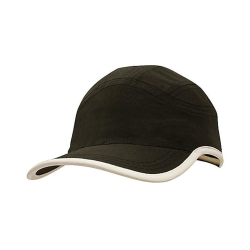 WORKWEAR, SAFETY & CORPORATE CLOTHING SPECIALISTS - Microfibre Sports Cap with Trim on Edge of Crown & Peak