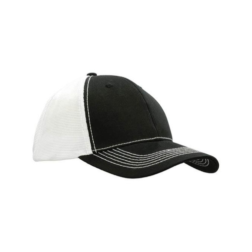 WORKWEAR, SAFETY & CORPORATE CLOTHING SPECIALISTS - Chino Twill Cap with Hi Tech Mesh Back