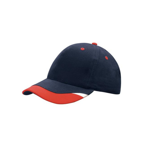 WORKWEAR, SAFETY & CORPORATE CLOTHING SPECIALISTS - Brushed Heavy Cotton Cap with Peak Inserts & Printed Trim