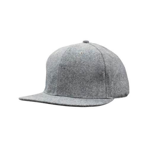 WORKWEAR, SAFETY & CORPORATE CLOTHING SPECIALISTS - Grey Marle Flannel Cap with Snap Back Pro Styling