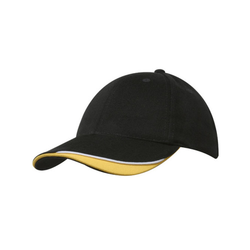 WORKWEAR, SAFETY & CORPORATE CLOTHING SPECIALISTS - Brushed Heavy Cotton Cap with Indented Peak