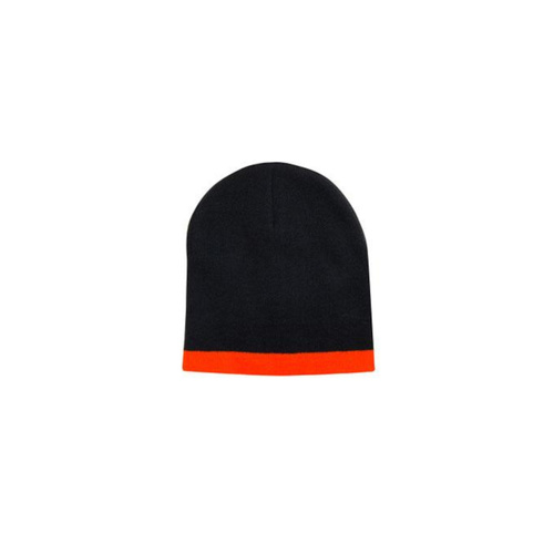 WORKWEAR, SAFETY & CORPORATE CLOTHING SPECIALISTS - Roll Down Two Tone Acrylic Beanie