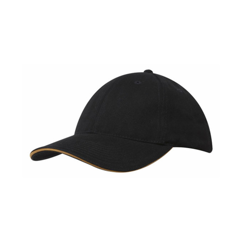 WORKWEAR, SAFETY & CORPORATE CLOTHING SPECIALISTS Brushed Heavy Cotton Cap with Sandwich Trim