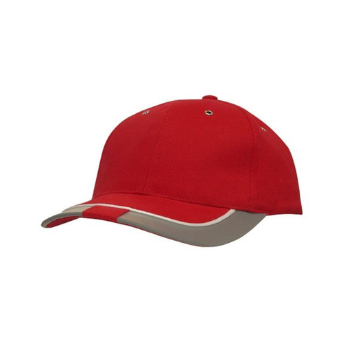 WORKWEAR, SAFETY & CORPORATE CLOTHING SPECIALISTS - Brushed Heavy Cotton Cap with Reflective Trim & Tab on Peak
