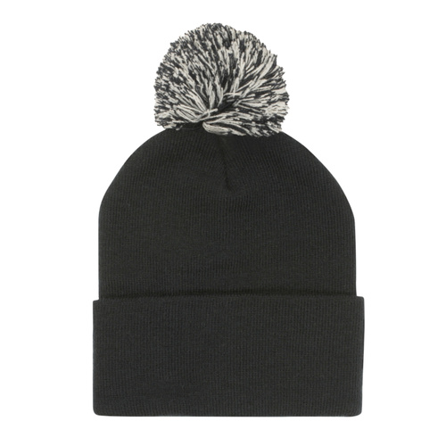 WORKWEAR, SAFETY & CORPORATE CLOTHING SPECIALISTS - Knitted Acrylic Beanie with Pom Pom