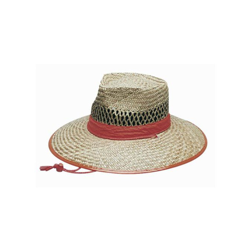 WORKWEAR, SAFETY & CORPORATE CLOTHING SPECIALISTS Natural Straw Hat Orange Trim