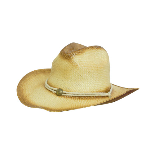 WORKWEAR, SAFETY & CORPORATE CLOTHING SPECIALISTS - Sprayed Cowboy Straw Hat String Band