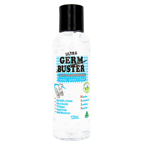 WORKWEAR, SAFETY & CORPORATE CLOTHING SPECIALISTS Germ Buster Anti-Bacterial Hand Gel 125ml Fliptop