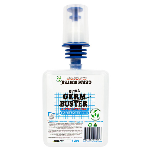 WORKWEAR, SAFETY & CORPORATE CLOTHING SPECIALISTS - Germ Buster Anti-Bacterial Hand Gel 1 Litre Cartridge