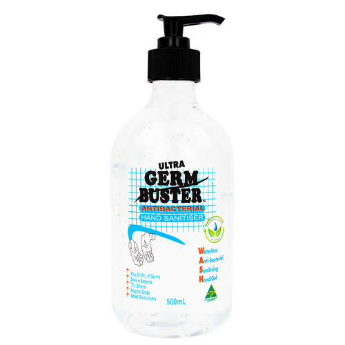 WORKWEAR, SAFETY & CORPORATE CLOTHING SPECIALISTS - Germ Buster Anti-Bacterial Hand Gel 500ml Pump