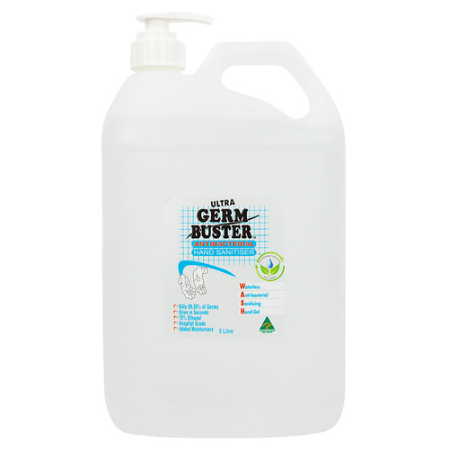 WORKWEAR, SAFETY & CORPORATE CLOTHING SPECIALISTS Germ Buster Anti-Bacterial Hand Gel 5 Litre Pump