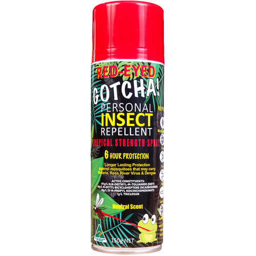 WORKWEAR, SAFETY & CORPORATE CLOTHING SPECIALISTS Red-Eyed Gotcha Insect Repellent 150g Aerosol