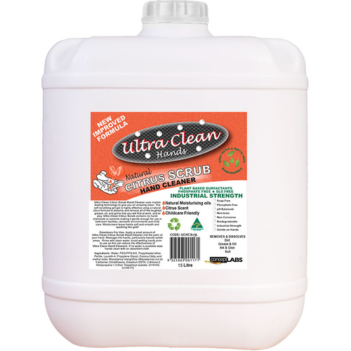 WORKWEAR, SAFETY & CORPORATE CLOTHING SPECIALISTS Ultra Clean Hands   Citrus Scrub 15 Litre