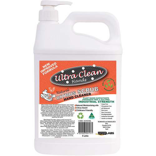 WORKWEAR, SAFETY & CORPORATE CLOTHING SPECIALISTS Ultra Clean Hands   Citrus Scrub 5 Litre Pump