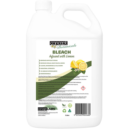 WORKWEAR, SAFETY & CORPORATE CLOTHING SPECIALISTS Ultra Clean Washroom   Bleach 5 Litre