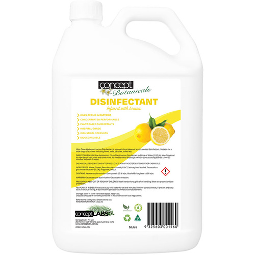 WORKWEAR, SAFETY & CORPORATE CLOTHING SPECIALISTS - Ultra Clean Washroom   Lemon Disinfectant 5 Litre