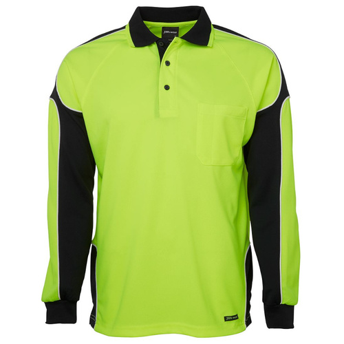 WORKWEAR, SAFETY & CORPORATE CLOTHING SPECIALISTS JB's HI VIS 4602.1 L/S ARM PANEL POLO