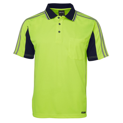 WORKWEAR, SAFETY & CORPORATE CLOTHING SPECIALISTS JB's HI VIS 4602.1 S/S ARM TAPE POLO