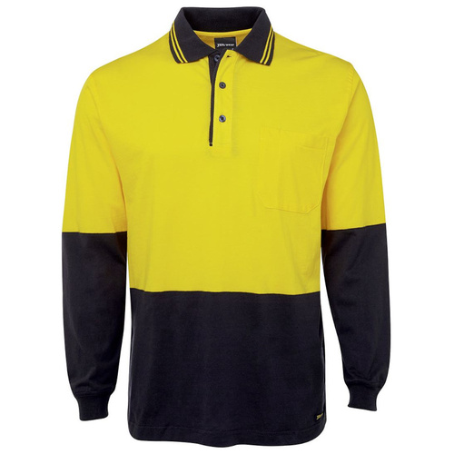 WORKWEAR, SAFETY & CORPORATE CLOTHING SPECIALISTS JB's HI VIS L/S COTTON POLO