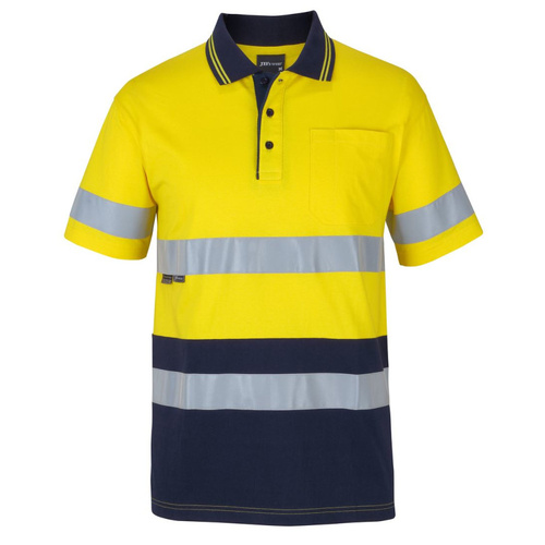 WORKWEAR, SAFETY & CORPORATE CLOTHING SPECIALISTS JB's HV (D+N) S/S COTTON POLO