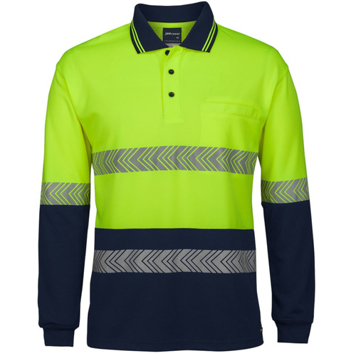 WORKWEAR, SAFETY & CORPORATE CLOTHING SPECIALISTS JB's HV L/S SEGMENTED TAPE POLO