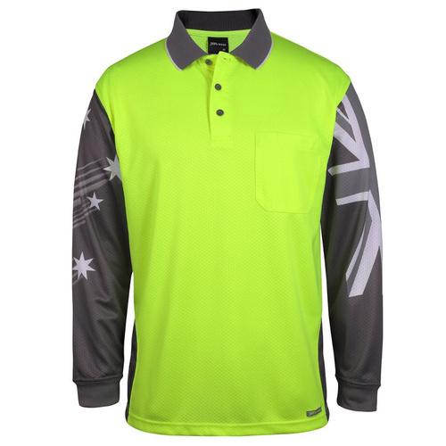 WORKWEAR, SAFETY & CORPORATE CLOTHING SPECIALISTS JB's HV L/S SOUTHERN CROSS POLO