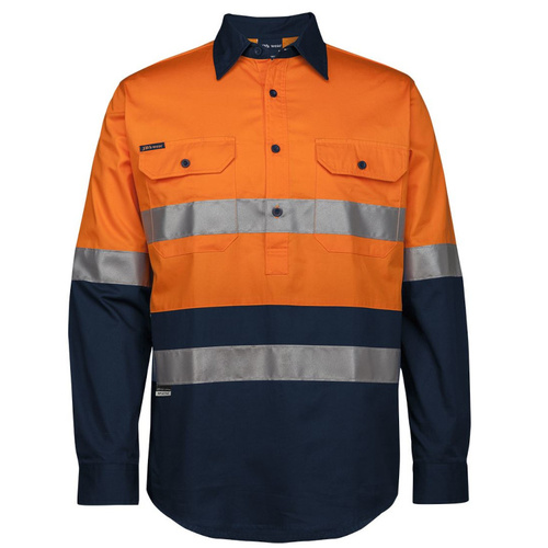 WORKWEAR, SAFETY & CORPORATE CLOTHING SPECIALISTS JB's HV (D+N) CLOSE FRONT L/S 150G W/SHIRT