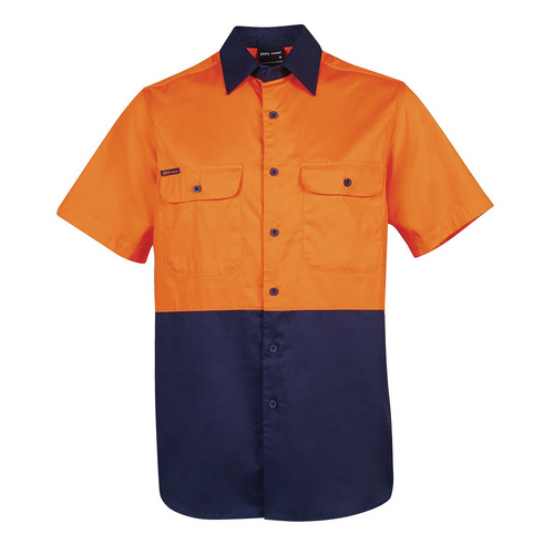 WORKWEAR, SAFETY & CORPORATE CLOTHING SPECIALISTS JB's Hi Vis Two Tone Short Sleeve (190G) Shirt