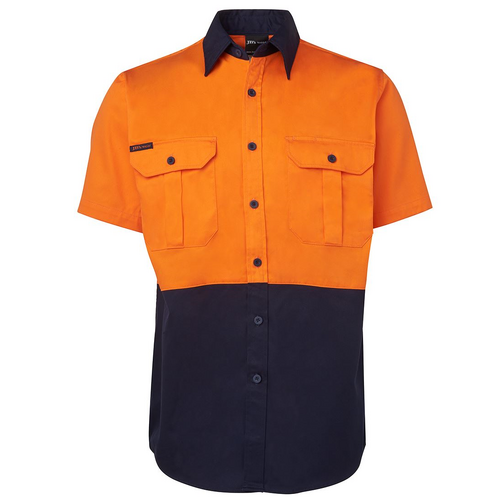 WORKWEAR, SAFETY & CORPORATE CLOTHING SPECIALISTS JB's Hi Vis Lightweight (150G) Two Tone Short Sleeve Shirt