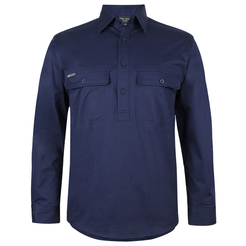 WORKWEAR, SAFETY & CORPORATE CLOTHING SPECIALISTS JB's L/S 150G STRETCH CLOSE FRONT WORK SHIRT