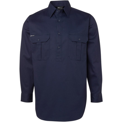 WORKWEAR, SAFETY & CORPORATE CLOTHING SPECIALISTS JB's L/S 190G CLOSE FRONT WORK SHIRT