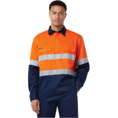 WORKWEAR, SAFETY & CORPORATE CLOTHING SPECIALISTS Originals Closed Front Vented Drill Shirt Tape