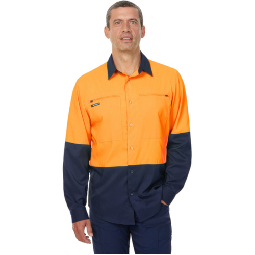 WORKWEAR, SAFETY & CORPORATE CLOTHING SPECIALISTS DryCool Hi Vis Spliced Shirt Long Sleeve Shirt