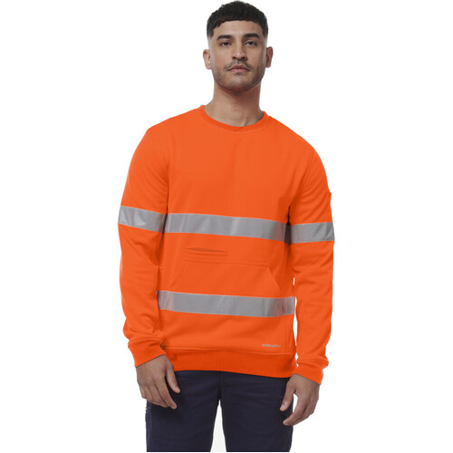 WORKWEAR, SAFETY & CORPORATE CLOTHING SPECIALISTS - REFLECTIVE CREW NECK FLEECE