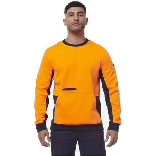 WORKWEAR, SAFETY & CORPORATE CLOTHING SPECIALISTS HI VIS CREW NECK FLEECE