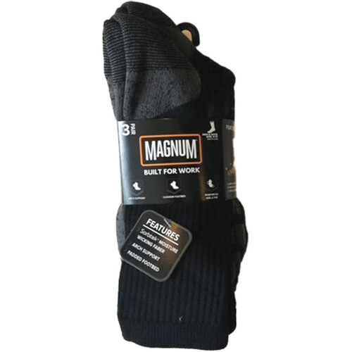 WORKWEAR, SAFETY & CORPORATE CLOTHING SPECIALISTS - MAGNUM PERFORMANCE WORK 3 PK SOCK