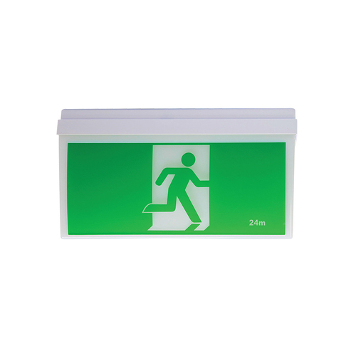 WORKWEAR, SAFETY & CORPORATE CLOTHING SPECIALISTS - EzyFit LED Exit Light - Ceiling Mount (Triangular)