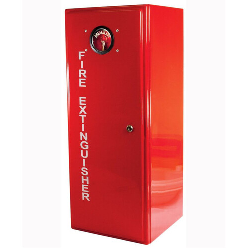 WORKWEAR, SAFETY & CORPORATE CLOTHING SPECIALISTS - Fibreglass Extinguisher Cabinet to suit up to 9.0kg - 003 Lock