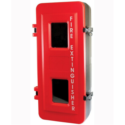 WORKWEAR, SAFETY & CORPORATE CLOTHING SPECIALISTS - Plactic Heavy Duty Extinguisher Cabinet to suit 4.5kg - Latch