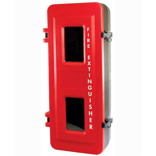 WORKWEAR, SAFETY & CORPORATE CLOTHING SPECIALISTS Plactic Heavy Duty Extinguisher Cabinet to suit 9.0kg - Latch