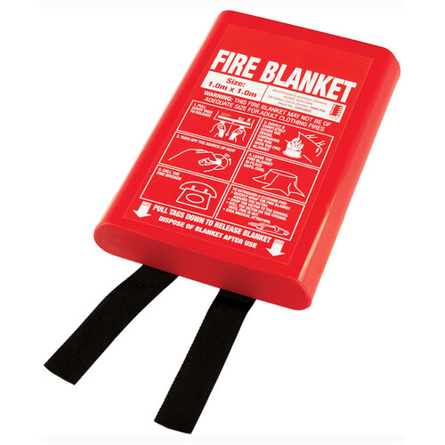 WORKWEAR, SAFETY & CORPORATE CLOTHING SPECIALISTS - 1.0m x 1.0m Fire Blanket in Hard Case