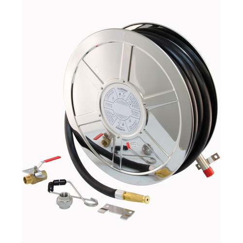 WORKWEAR, SAFETY & CORPORATE CLOTHING SPECIALISTS Fire Hose Reel - STAINLESS - 25mmx30M