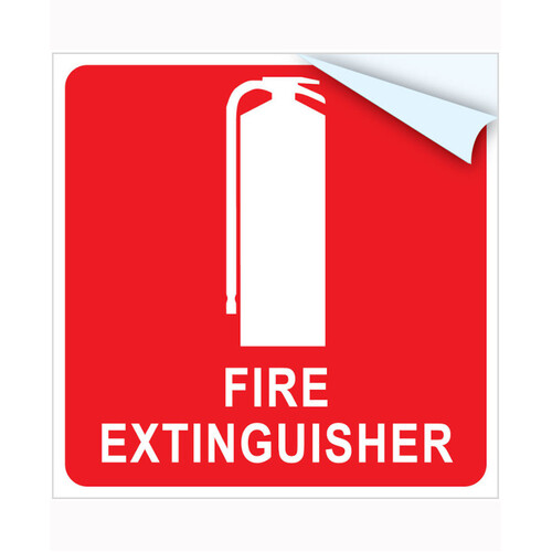 WORKWEAR, SAFETY & CORPORATE CLOTHING SPECIALISTS Extinguisher Location Sign - Vinyl Sticker 100 x 100mm