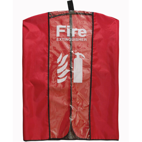 WORKWEAR, SAFETY & CORPORATE CLOTHING SPECIALISTS - Red Extinguisher Cover with Clear Front, to suit 9kg ABE