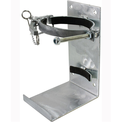 WORKWEAR, SAFETY & CORPORATE CLOTHING SPECIALISTS - 9kg Cannon Style Heavy Duty Galvanised Bracket with Latch